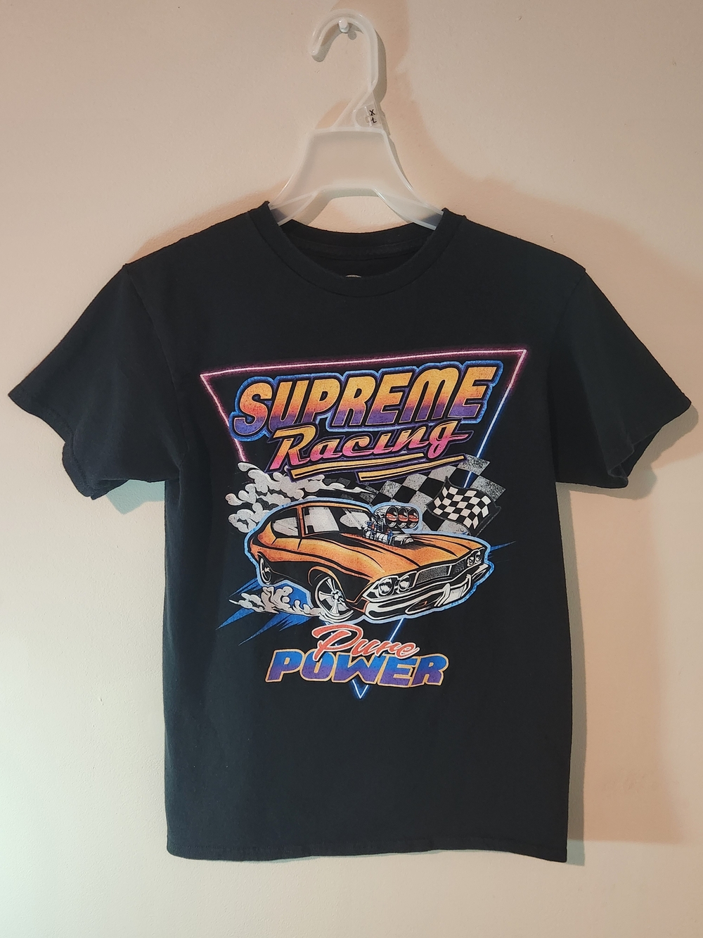 Supreme Racing Pure Power Graphic Black T-Shirt By DOM Size Small